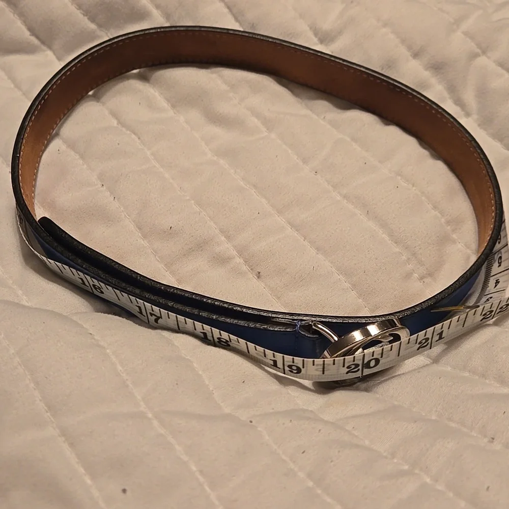 Gucci Kids Belt | Electric Blue Leather & Silver G - Authentic